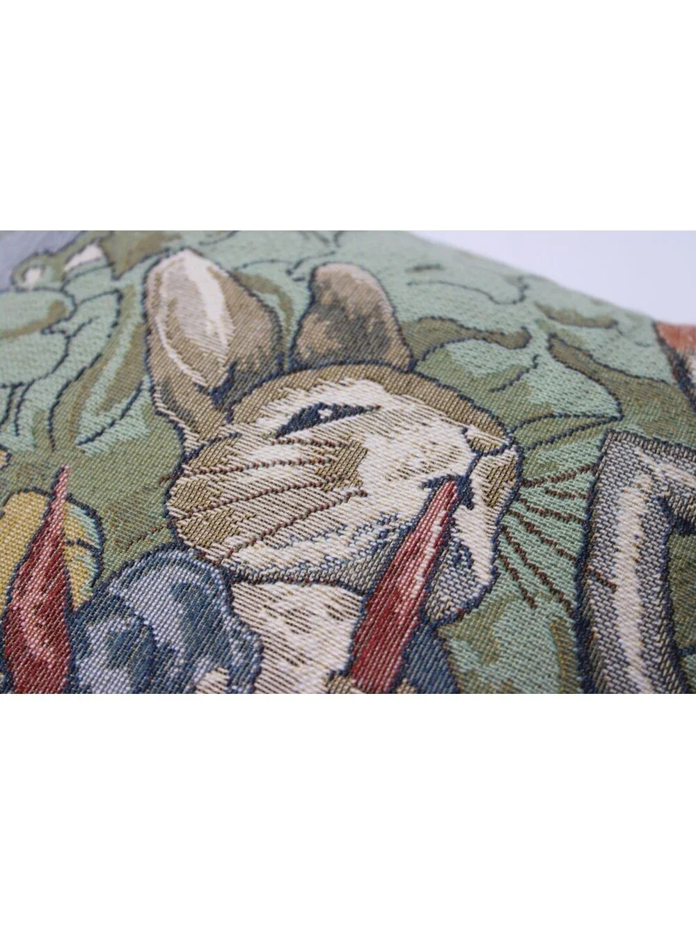 Vintage Peter Rabbit Tapestry Throw Pillow Flemish Woven Belgium 13